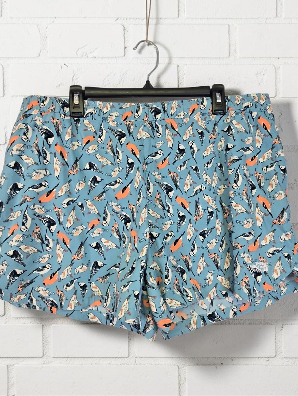 North Face Womens Class V Quick Dry Short Light Blue Bird Print Pockets Size XXL - Picture 15 of 15